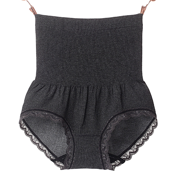 High Waist Abdomen Colored Cotton Seamless Underwear Lace High Waist Ms Underwear Cotton Department
