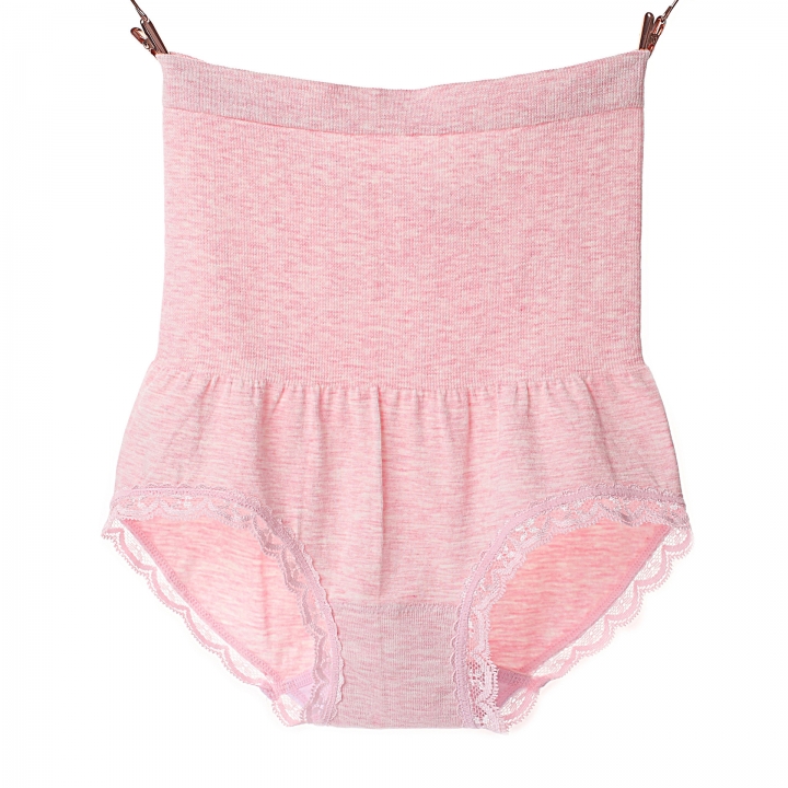 High Waist Abdomen Colored Cotton Seamless Underwear Lace High Waist Ms Underwear Cotton Department