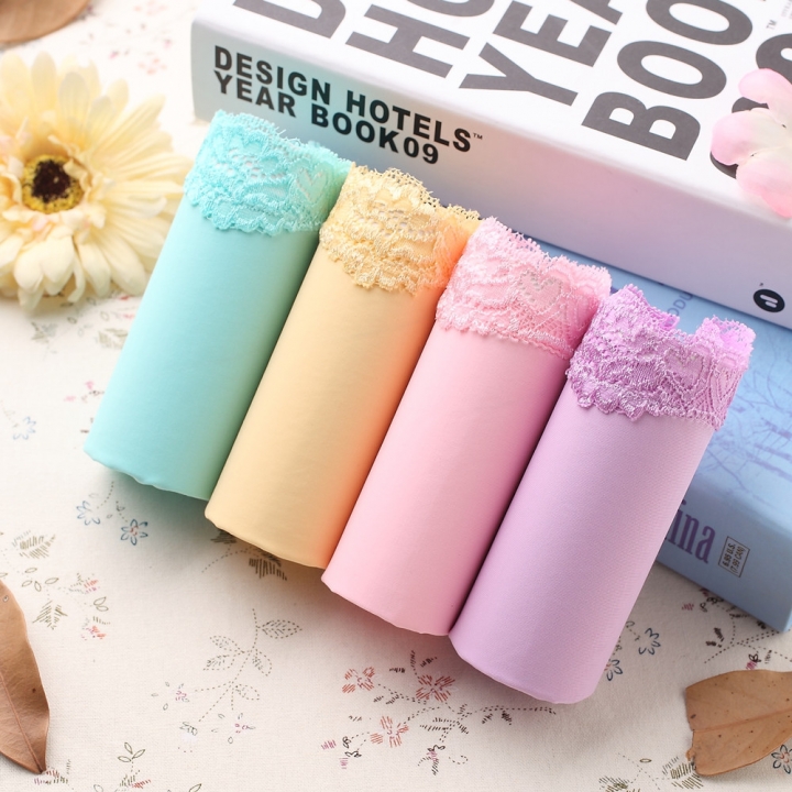 Ms 4 loading Ice silk No Trace Lace Underwear One Piece No Trace Ice Silk High Waist Underwear