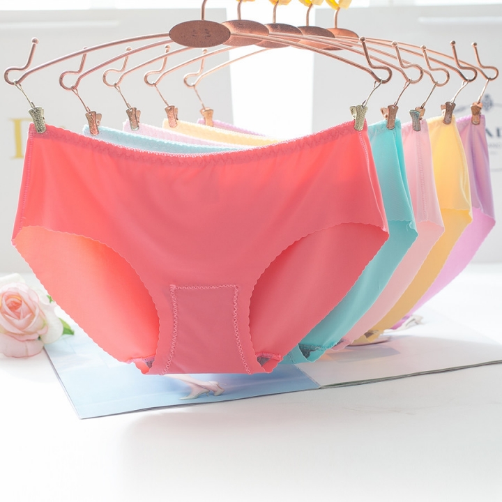 Ice silk No Trace Ms Underwear One Piece Women's Underwear Low Waist Underwear