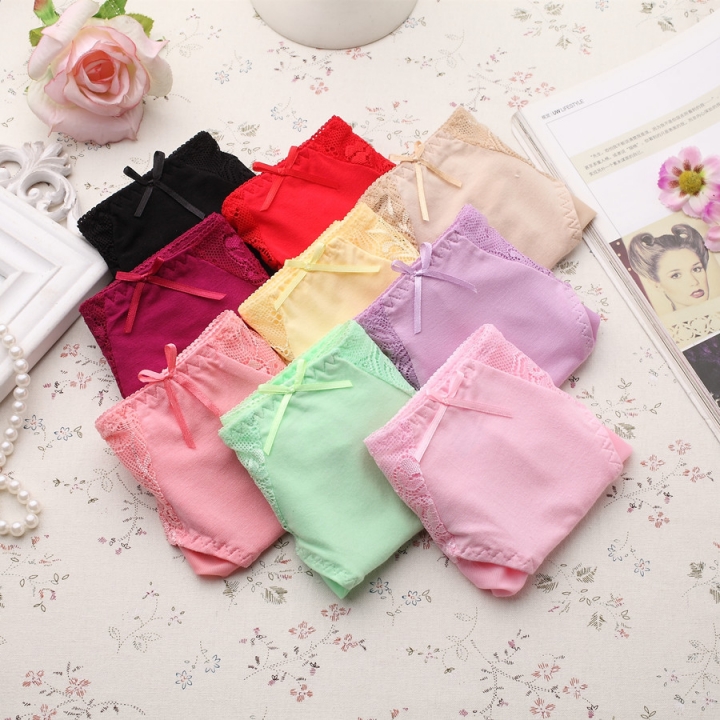 Ms Hollow Lace Briefs No Trace Sexy Anti-stripping Underwear Women's Low Waist Lace Underwear