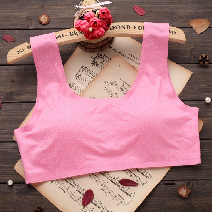Ice silk One Piece Seamless Wrapped Chest Anti-lighting Bra Sweat Absorption  Beauty Back Underwear