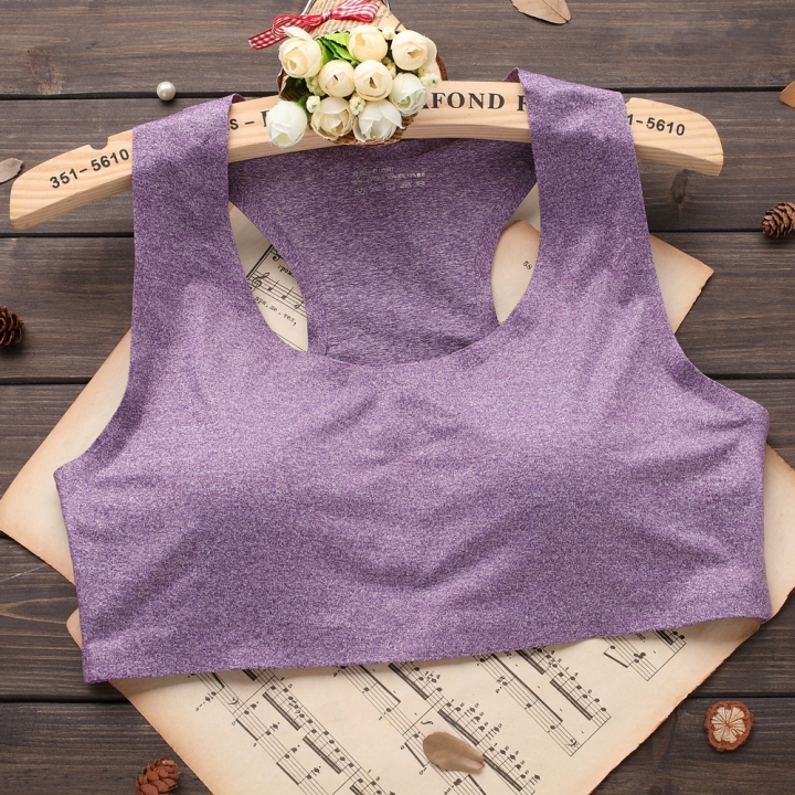 Ice silk One Piece Seamless Wrapped Chest Anti-lighting Bra Sweat Absorption  Beauty Back Underwear