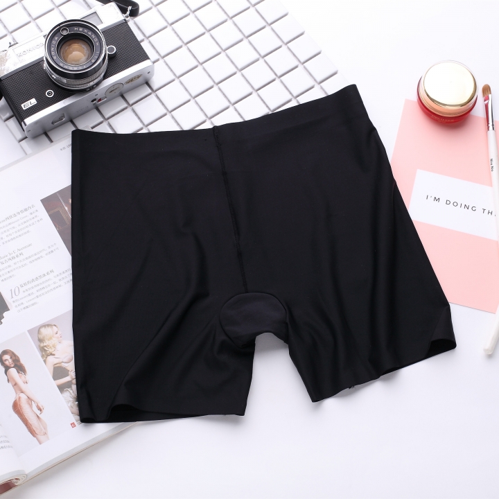Lace Safety Anti-lighting Ice Silk One Piece Seamless Bottoming Pure Color Wild Safety Pants