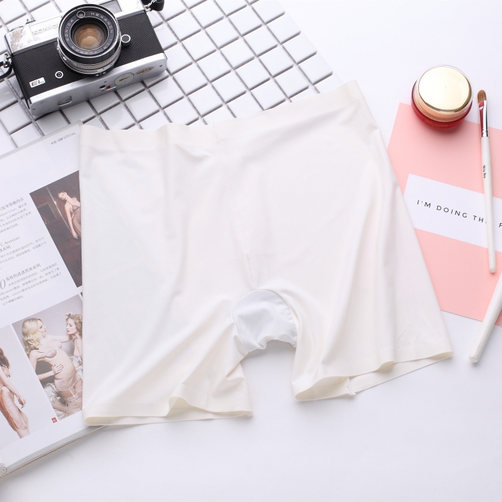Lace Safety Anti-lighting Ice Silk One Piece Seamless Bottoming Pure Color Wild Safety Pants