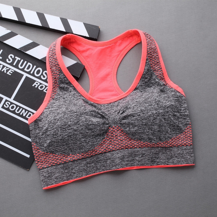 Ms Movement Underwear Fitness Run No Rims Zipper Shockproof Bra Yoga Clothes