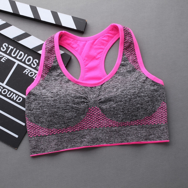 Ms Movement Underwear Fitness Run No Rims Zipper Shockproof Bra Yoga Clothes