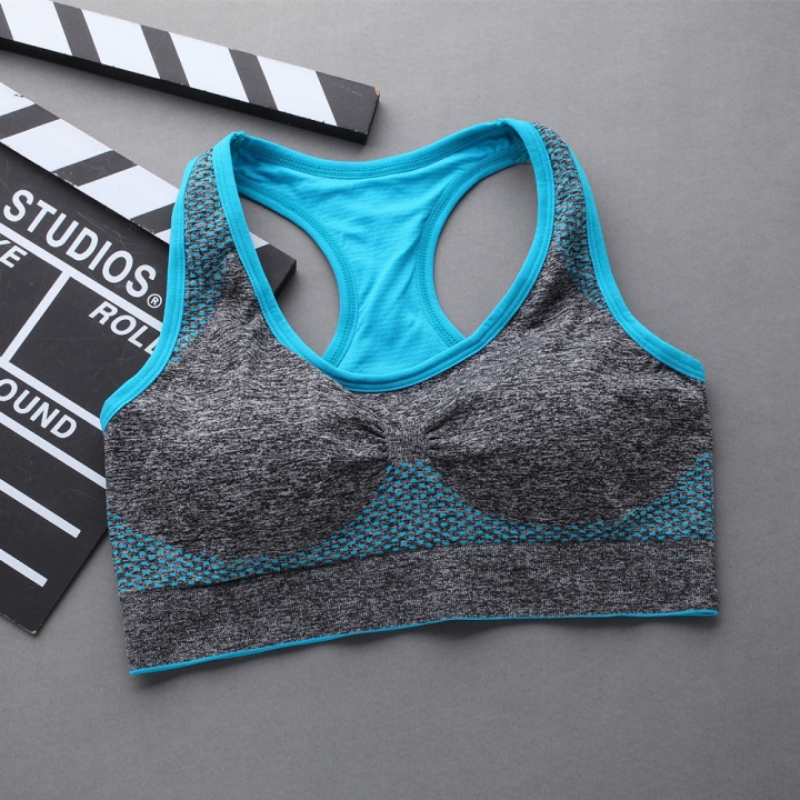 Ms Movement Underwear Fitness Run No Rims Zipper Shockproof Bra Yoga Clothes