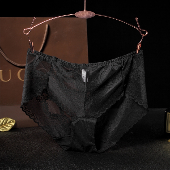 No Trace Lace Printing Underwear Jacquard Triangular Middle Waist Ms Bamboo Fiber Underwear