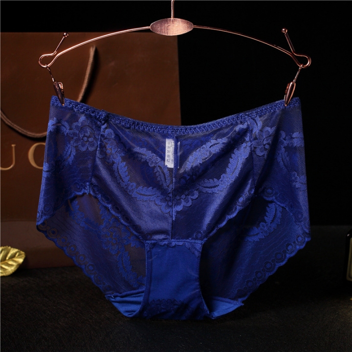 No Trace Lace Printing Underwear Jacquard Triangular Middle Waist Ms Bamboo Fiber Underwear