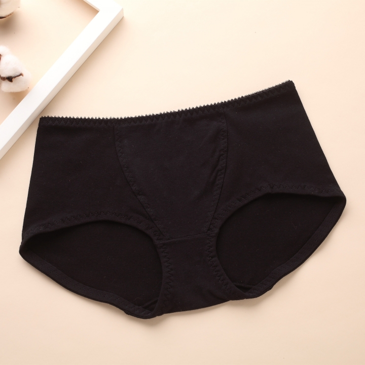 Ms Middle Waist Deep V Triangular No Trace Underwear Cotton Pure color Underwear