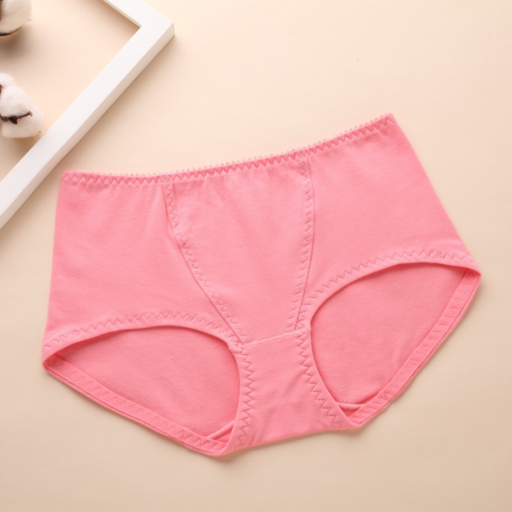 Ms Middle Waist Deep V Triangular No Trace Underwear Cotton Pure color Underwear