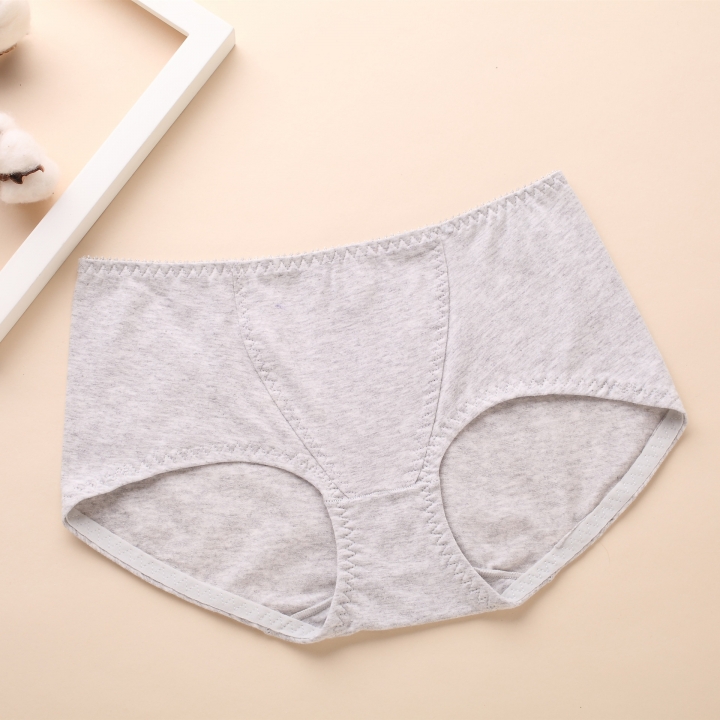 Ms Middle Waist Deep V Triangular No Trace Underwear Cotton Pure color Underwear