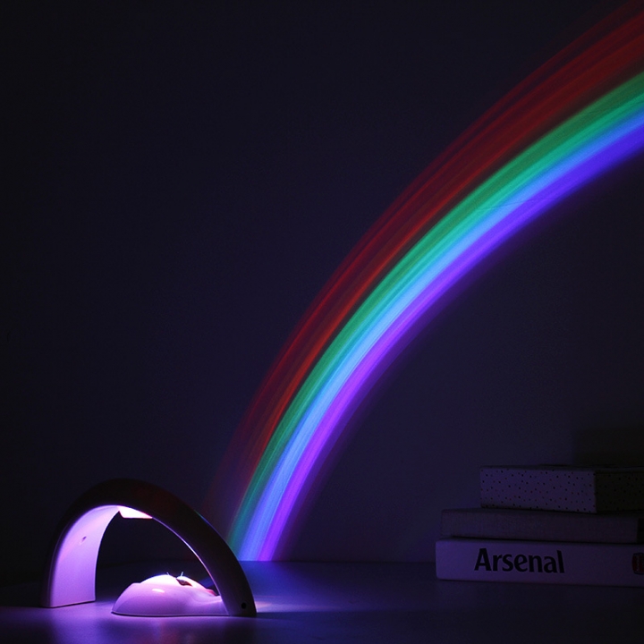 Rainbow Projection Lamp Colorful Romantic Night light Creativity Home Lovers gift LED lights