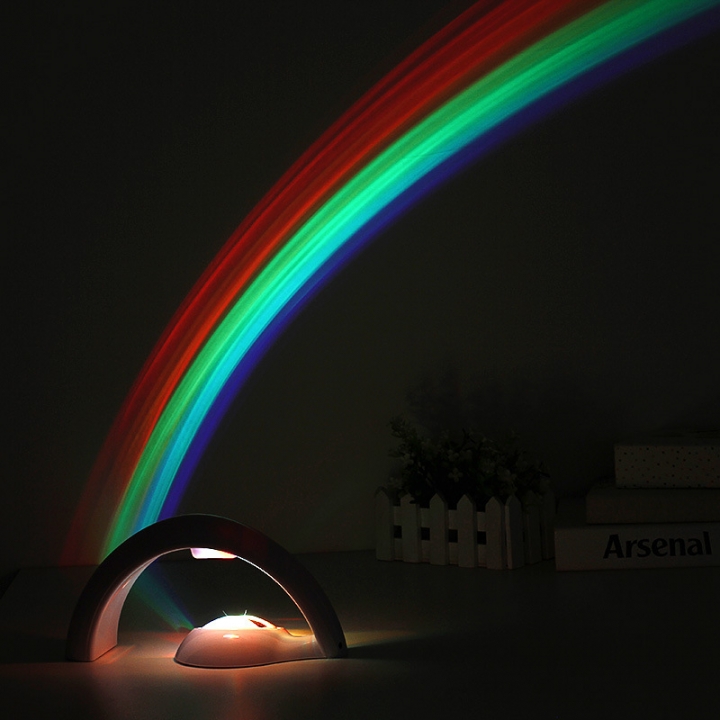 Rainbow Projection Lamp Colorful Romantic Night light Creativity Home Lovers gift LED lights