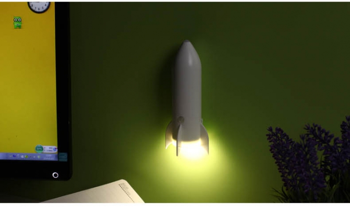 Intelligent Human Body induction Switch Night light Light-sensitive Bedroom Night Light Rocket light