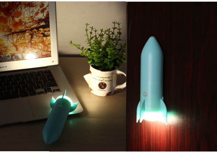 Intelligent Human Body induction Switch Night light Light-sensitive Bedroom Night Light Rocket light