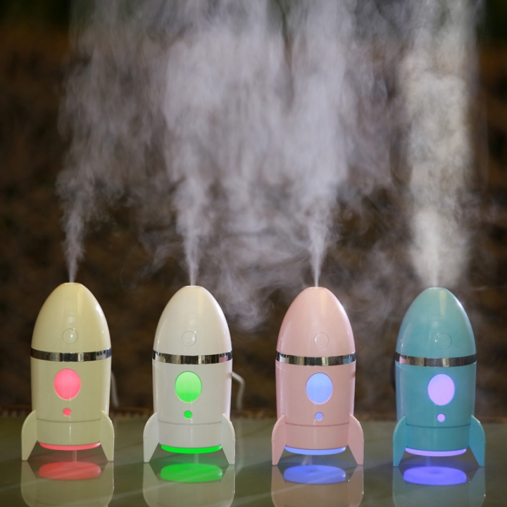 Creativity Rocket Mini Humidifier USB Silent Colorful Discoloration Night light Office Humidifier
