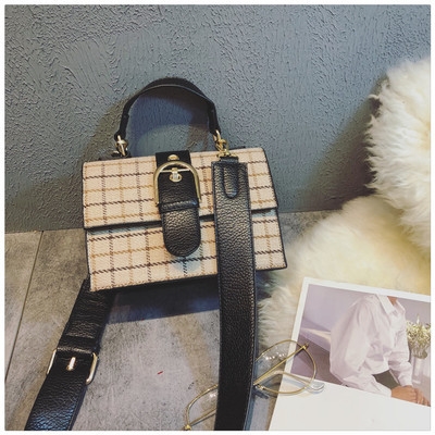 Ms Personality Wild Lattice Package Diagonal Shoulder Bags Vintage Fashion Handbag