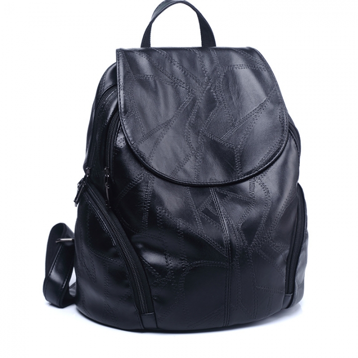 Western Style Ms Trend Backpack PU Fashion Splice Travel Backpack