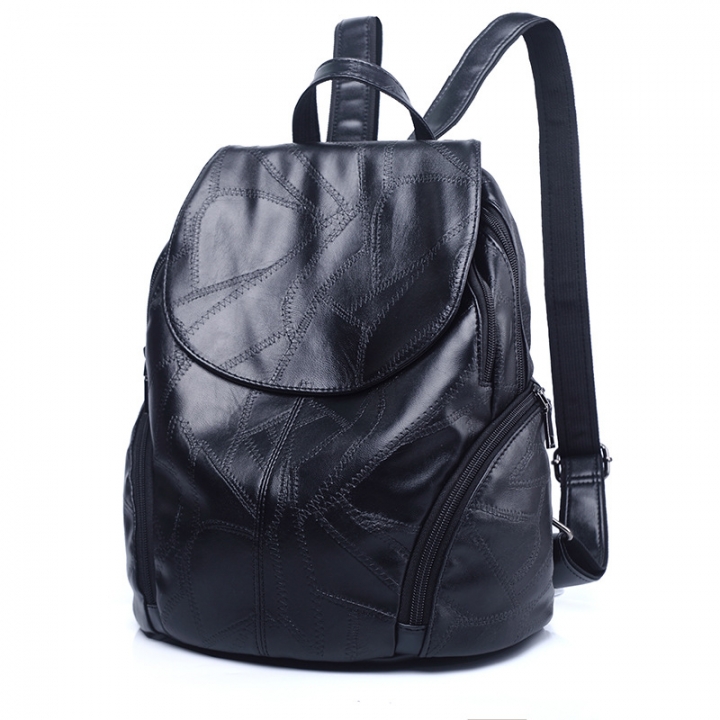 Western Style Ms Trend Backpack PU Fashion Splice Travel Backpack
