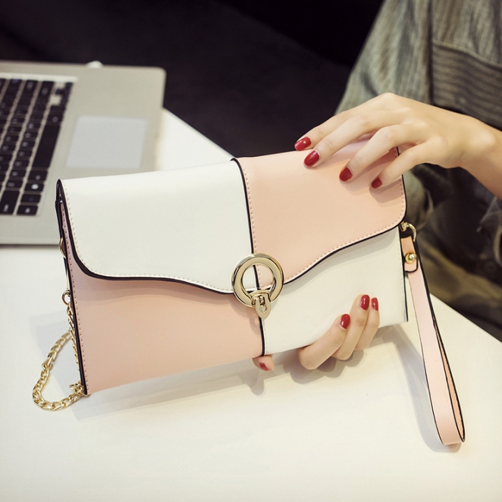 Ms Colorblock Envelope Bag Shoulder Crossbody Bag personality Fashion Wild Temperament  Handbags