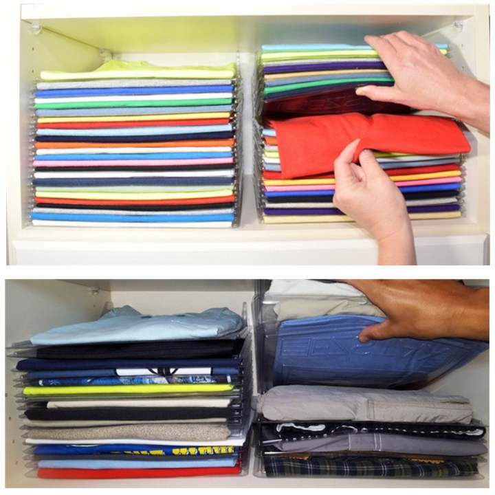 Multifunctional Durable Plastic Laundry Storage Fold Board Unique Clothing Shelves Stacked Board