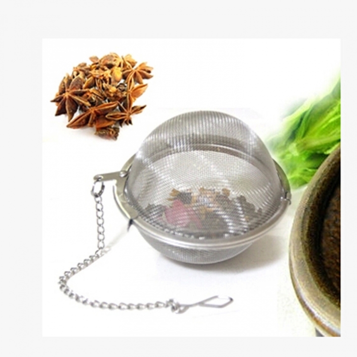 Tea Set Accessories Stainless Steel Tea Strainer Chain Tea Balls Seasoning Ball  Kitchen Restaurant Supplies