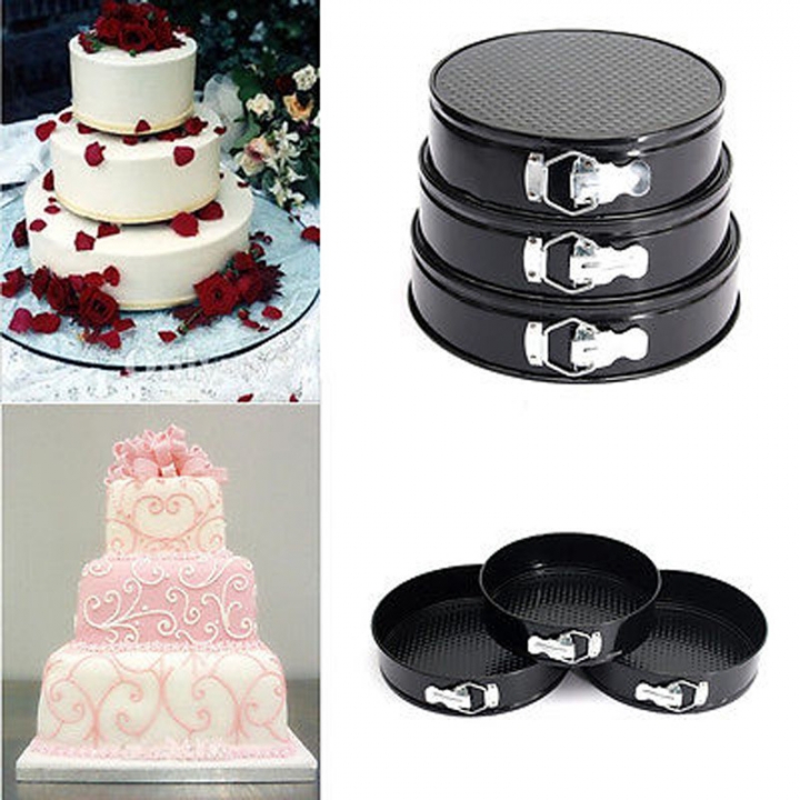 Cake Mould 3 Sets Circular Live Buckle Metal Birthday Cake Mould