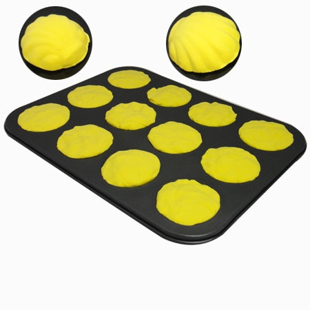 Baking Mould 12 Even Baking tray Banana Metal Carbon Steel Nonstick Cake Mould  Kitchen Restaurant Supplies