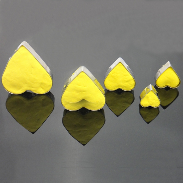 Baking Mould Stainless Steel Cookies Mould Heart-Shaped 5 Pieces Set  Kitchen Restaurant Supplies