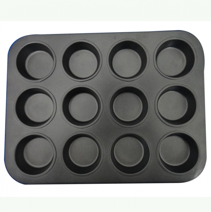 12 Cups Carbon Steel Mini Cake Egg Tart Mould DIY Anti-stick Baking tool  Kitchen Restaurant Supplies