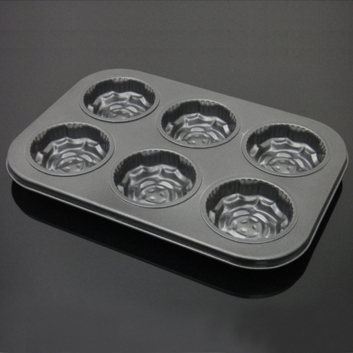 Baking Tool Liu Lian Metal Nonstick Carbon Steel Cake Mold Rose flower Mould Muffin Cup  厨房用品