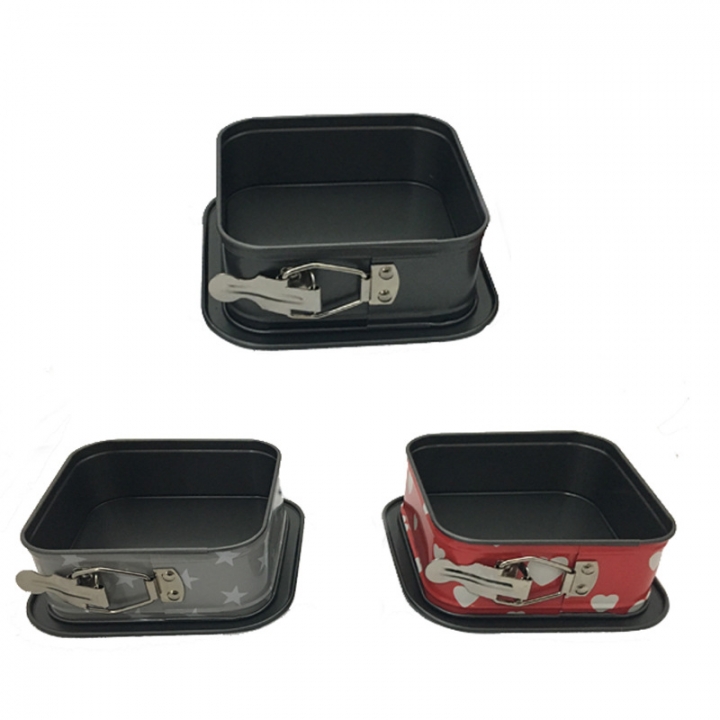 Baking Tool High Temperature Resistance Metal Square Live buckle Cake Removable Mould  Kitchen Restaurant Supplies