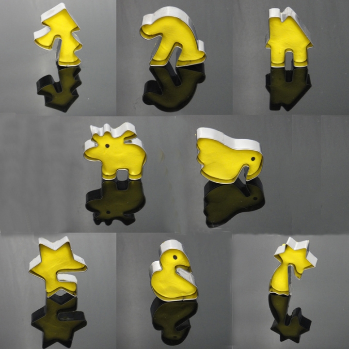 Baking Tool Stainless Steel Cookie Mold Cartoon Plant Set Cake Cutting Die Kitchen Restaurant Supplies