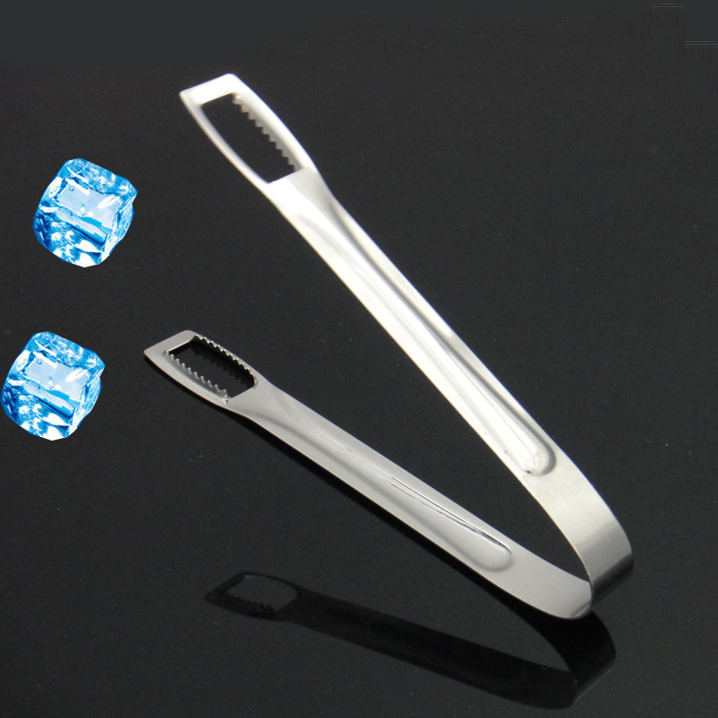 Multifunction Food Clip Anti-shedding Stainless Steel Ice Cubes Sugar Clip 7 inch Ice Clip  Kitchen Restaurant Supplies