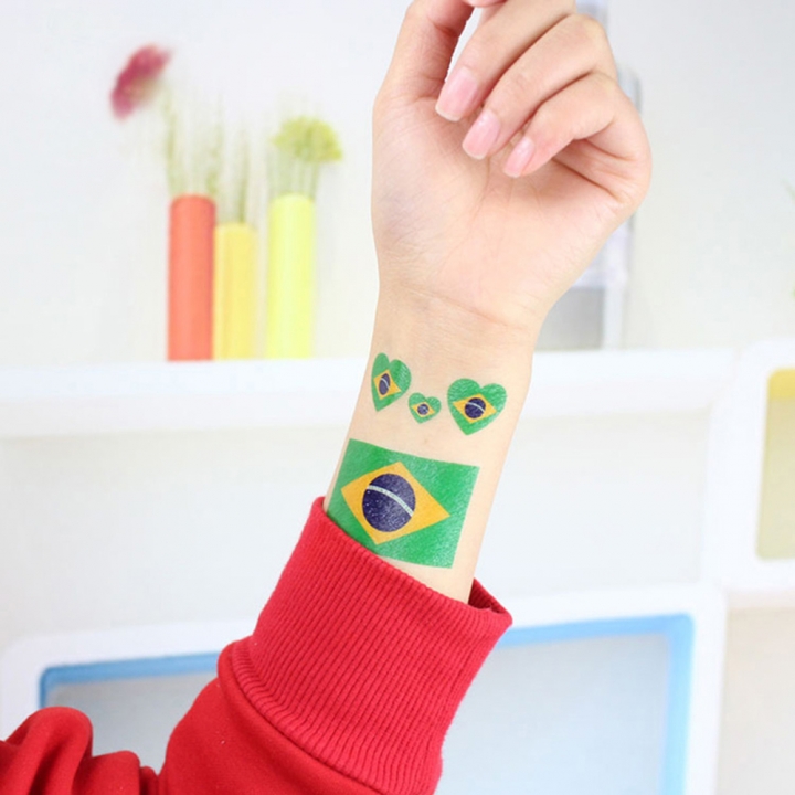 2018 Football World Cup National Flags Tattoo Stickers Football Funs Watching Body Sticker