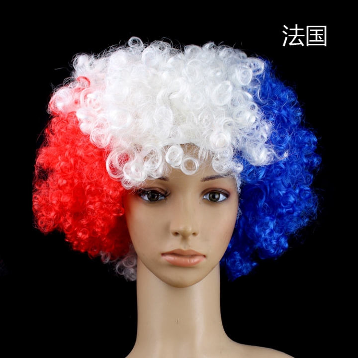 National Flag Wig for 2018 Russia Football World Cup  Counties Flag Wig Football Fans Supplies