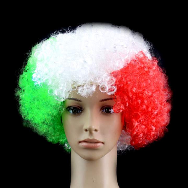 National Flag Wig for 2018 Russia Football World Cup  Counties Flag Wig Football Fans Supplies