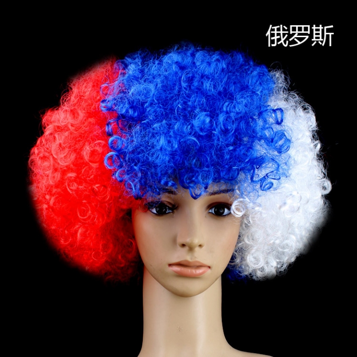 National Flag Wig for 2018 Russia Football World Cup  Counties Flag Wig Football Fans Supplies