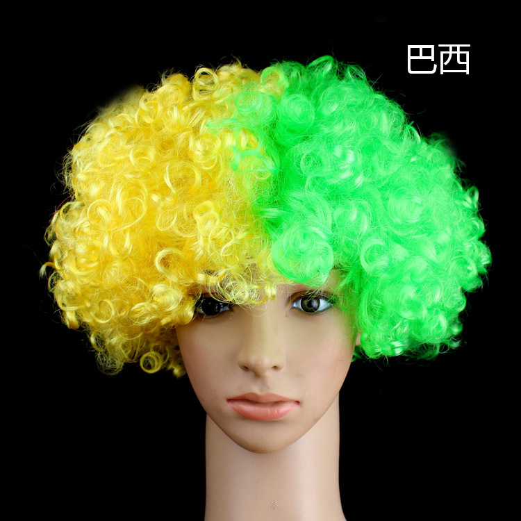 National Flag Wig for 2018 Russia Football World Cup  Counties Flag Wig Football Fans Supplies