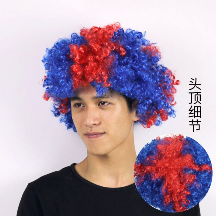 National Flag Wig for 2018 Russia Football World Cup  Counties Flag Wig Football Fans Supplies