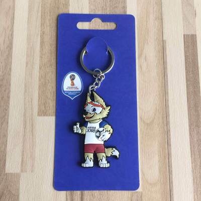 2018 Football World Cup Russia Mascot Key Chain World Cup Emblem key chain key ring for fans jewelry