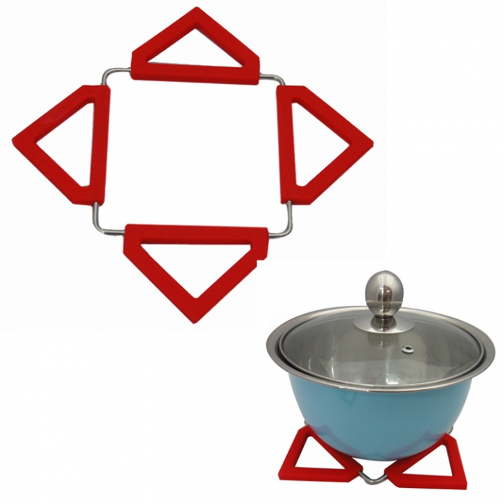 Home Multifunction Can Be linked Collapsible Silica Gel Square Insulation Pads Placemat Potholder    Kitchen Restaurant Supplies