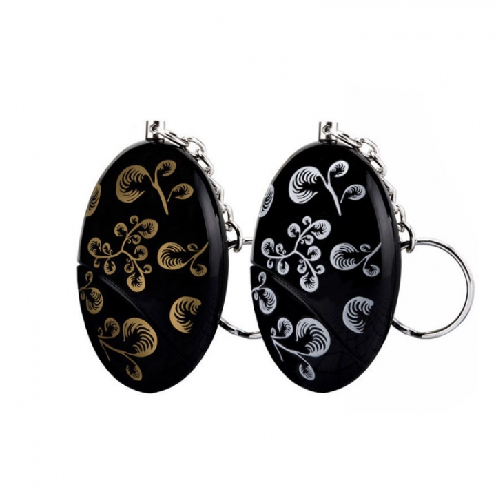 Gold And Silver Printing Alarm Woman Self-defense Anti-wolf Alarm Keychain Anti-wolf Device