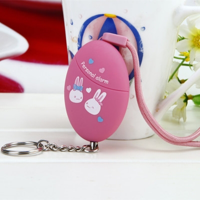 Rubber White Rabbit Cartoon Anti-wolf Device With Rope Woman Robber