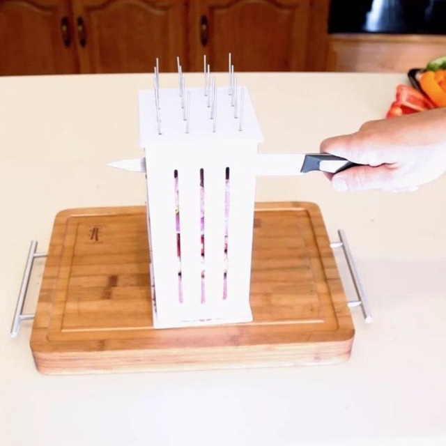 Food Slicer Cute BBQ Grill Kebab Maker Box Kit Rapid Wear Meat With Bamboo Skewers  Kitchen Restaurant Supplies
