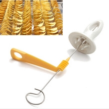 Tornado Potato Spiral Cutter String Rotate Potato Chips Tower Slicer DIY Manual Twisted Potato