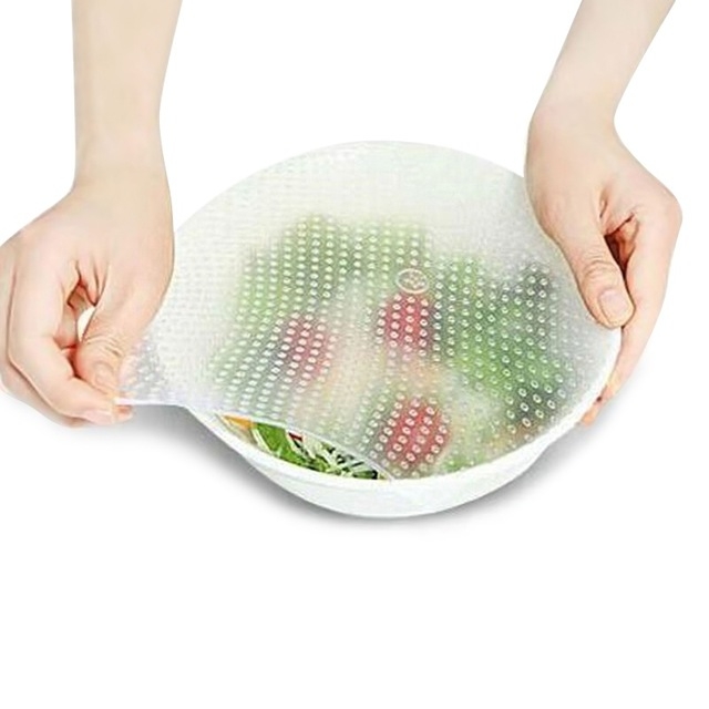 Food Grade Plastic Wrap Re-usable Fresh Keeping Wrap Kitchen Tools Silicone Food Wraps Seal Cover