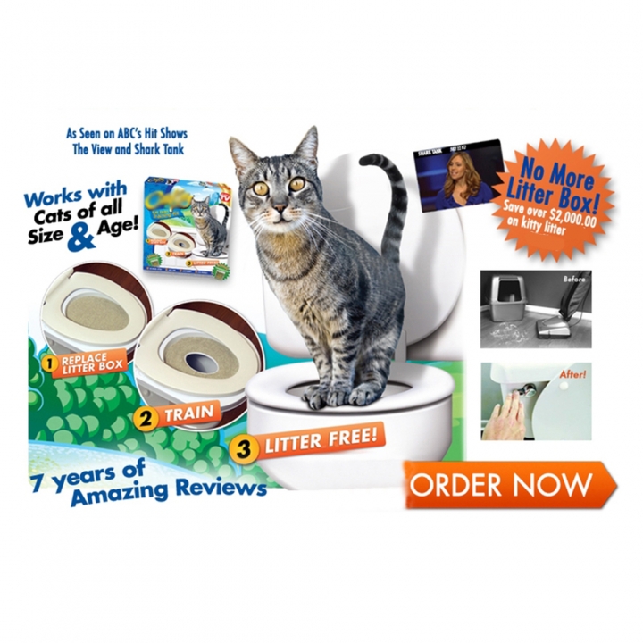 Pet Cat Toilet Training Kit Kitty Toilet Training Case Cats Toilet Trainer WC Pee Poo Trainers